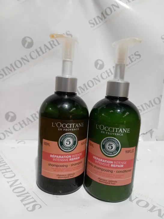 L'OCCITANE INTENSE REPAIR SUPERSIZE SHAMPOO & CONDITIONER 500ML DUO