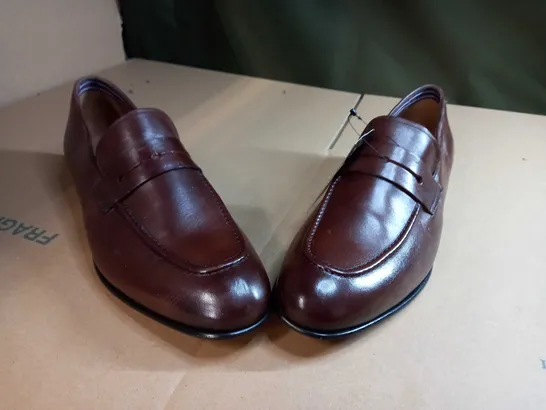 M&S BROWN FORMAL SHOES - SIZE 9