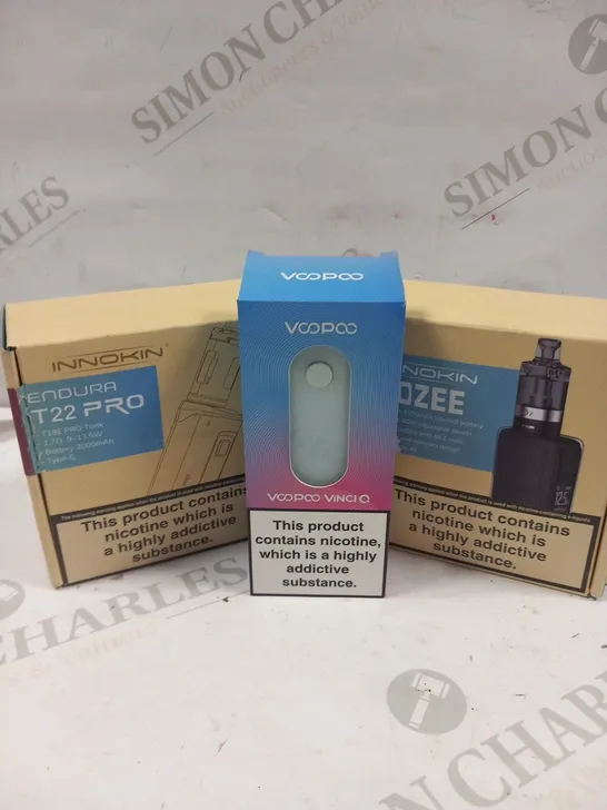 3 ASSORTED VAPING PRODUCTS TO INCLUDE; INNOKIN AND VOOPOO