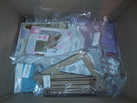 BOX OF ASSORTED CRAFT ITEMS 