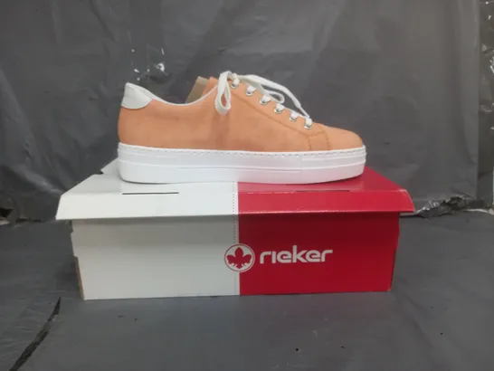 RIEKER PLATFORM TRAINERS APRICOT SIZE 8