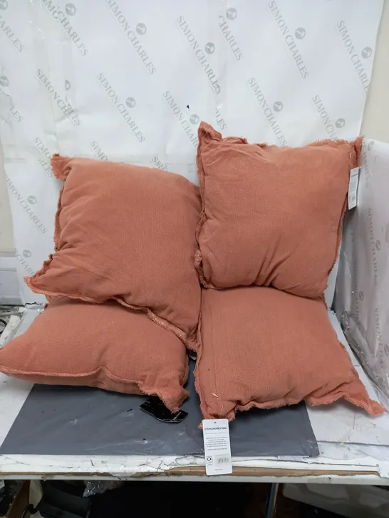 4X CASCADE HOME TERRACOTTA THROW PILLOWS 