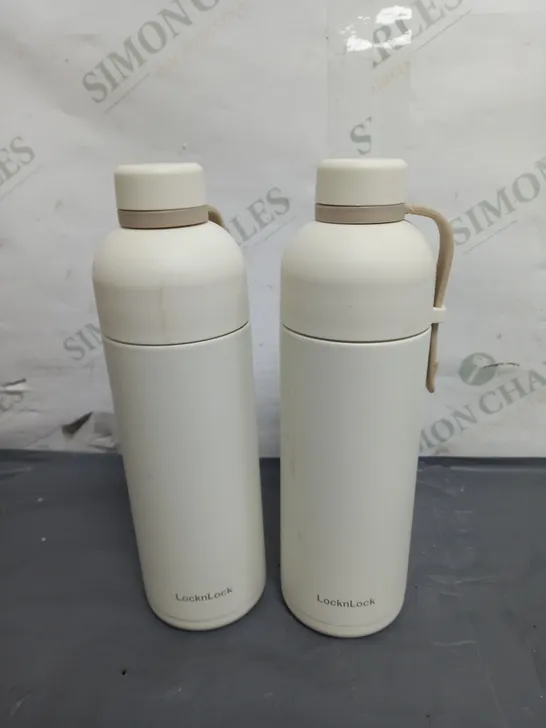 LOCK & LOCK SET OF 2 INSULATED DUAL-OPENING WATER BOTTLES