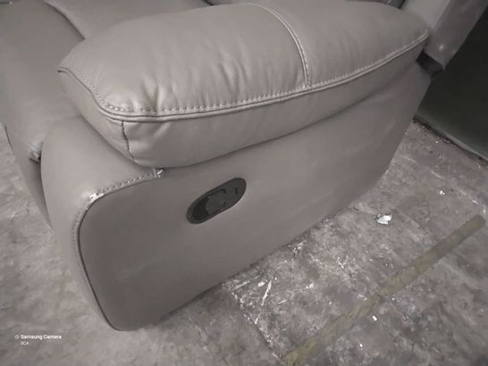 DESIGNER ORION MANUAL RECLINING TWO SEATER SOFA GREY LEATHER 