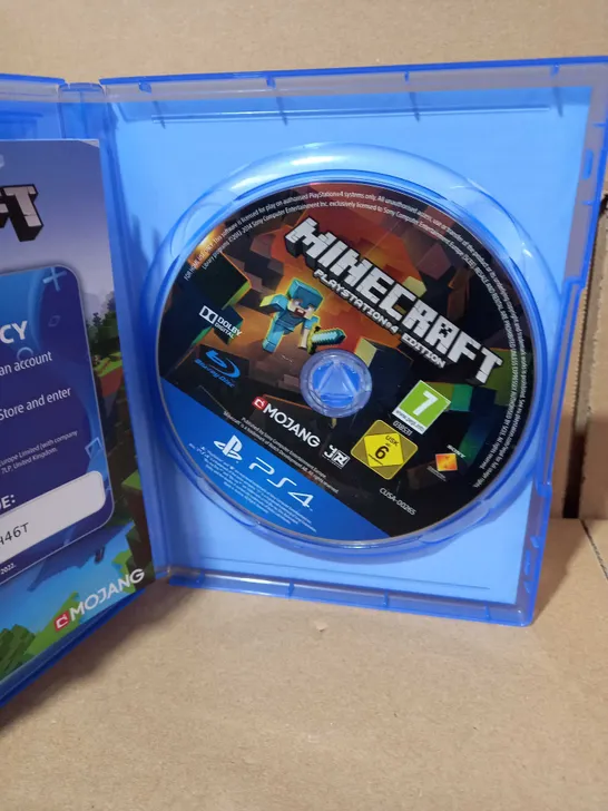 PLAYSTATION 4 MINECRAFT VIDEO GAME