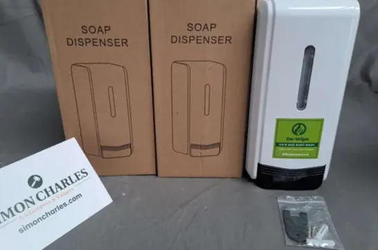 LOT OF 6 BOXED AS NEW SOAP DISPENSERS