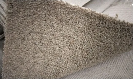 ROLL OF QUALITY CARPET RUNNER LIGHT BROWN APPROXIMATELY 97CM X SIZE UNSPECIFIED 