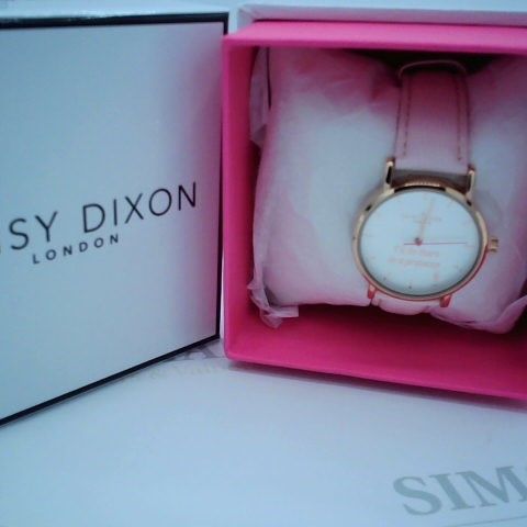 BRAND NEW BOXED DAISY DIXON PINK AND SLOGAN WATCH