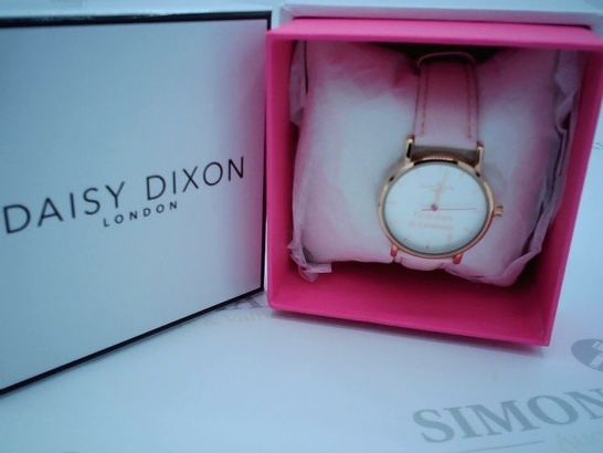 BRAND NEW BOXED DAISY DIXON PINK AND SLOGAN WATCH RRP £75
