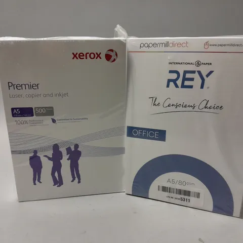APPROXIMATELY 20 PACKS OF OFFICE A5 PRINTER PAPER TO INCLUDE XEROX PREMIER & PAPERMILLDIRECT, ETC - COLLECTION ONLY