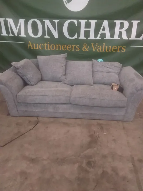 GREY DURY 3 SEATER SOFA 