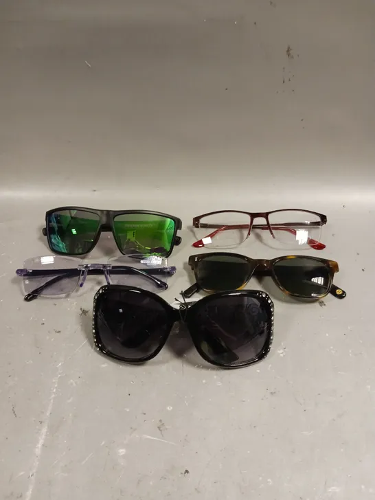 APPROXIAMTELY 10 ASSORTED SUNGLASSES/SPECTACLES IN VARIOUS DESIGNS & BRANDS 