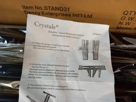 CRYSTALS DOUBLE TUBES KEYBOARD STAND 