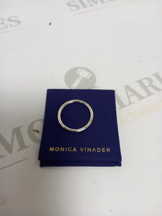 MONICA VINADER TEXTURED SILVER RING 