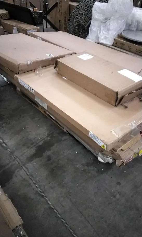 PALLET OF ASSORTED BOXED FURNITURE PARTS FOR WARDROBE, CABINET AND DOOR