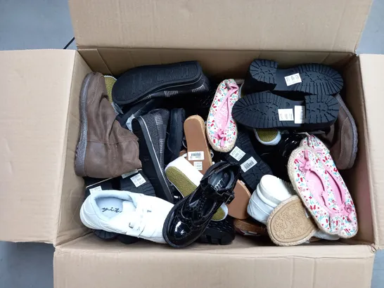 APPROXIMATELY 12 ASSORTED KIDS PAIRS OF SHOES IN VARIOUS COLOURS, STYLES, AND SIZES