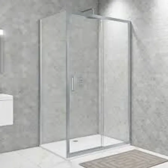 BOXED PAVO 800X800MM QUADRANT SHOWER ENCLOSURE CHROME 