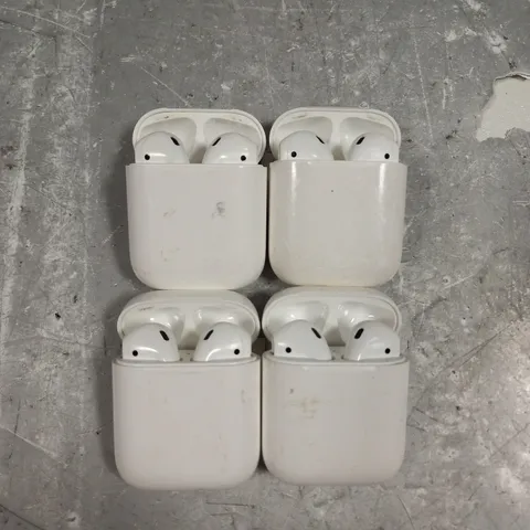 LOT OF 4 PAIRS OF APPLE AIRPODS IN WHITE