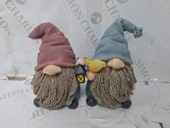 PAIR OF DECORATIVE LED GNOMES