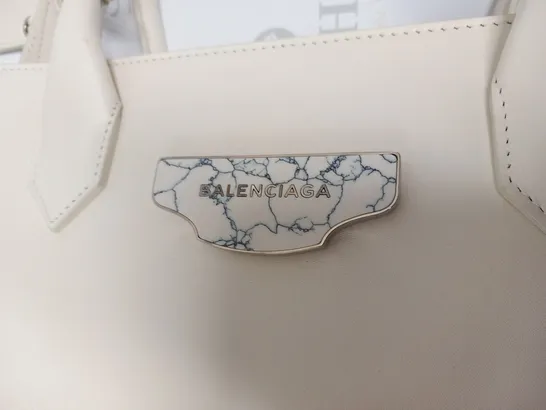 BALENCIAGA CREAM LEATHER HANDBAG