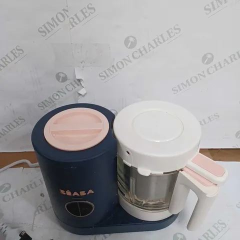 BEABA BABYCOOK NEO PINK/NAVY BABY FOOD STEAMER BLENDER