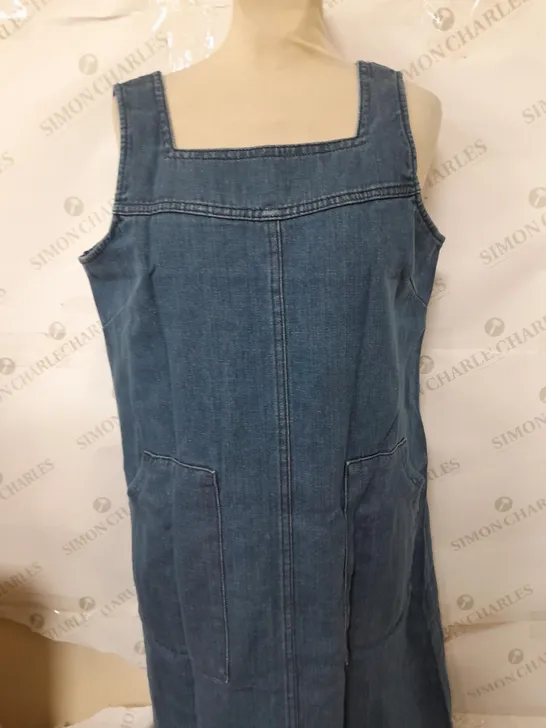 SEASALT CALICAN BLUE DENIM DRESS - SIZE UK 12