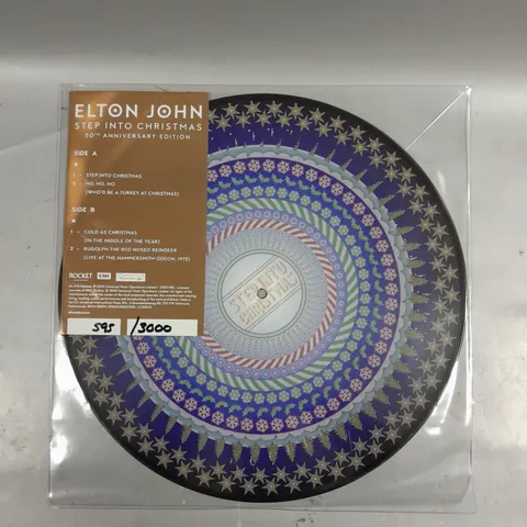 ELTON JOHN STEP INTO CHRISTMAS 50TH ANNIVERSARY VINYL - 595/3000