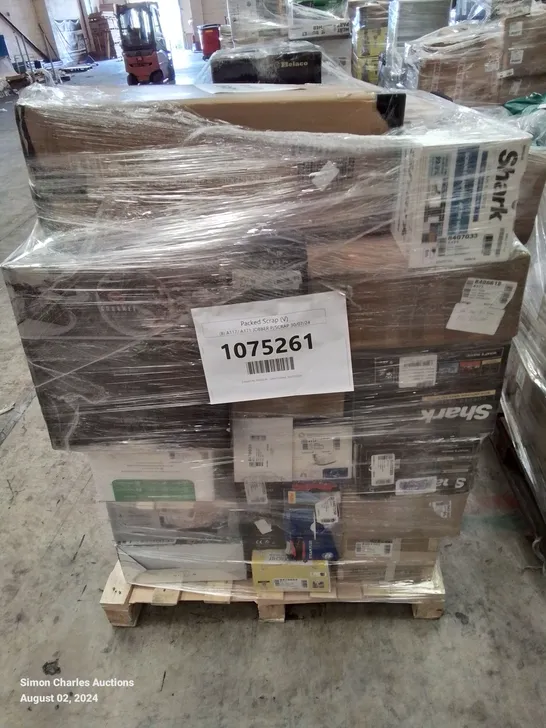 PALLET OF APPROXIMATELY 35 UNPROCESSED RAW RETURN HOUSEHOLD AND ELECTRICAL GOODS TO INCLUDE;