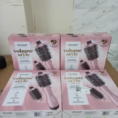 LOT OF 4 BOXED REVAMP PROFESSIONAL 1200W BLOW DRY BRUSH