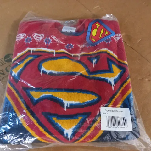 BAGGED SUPERMAN 2021 XMAS JUMPER - M