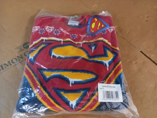 BAGGED SUPERMAN 2021 XMAS JUMPER - M