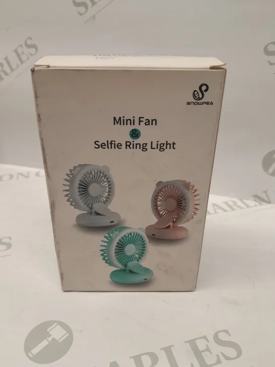 SIX BRAND NEW BOXED SNOWPEA MINI FAN SELFIE RING LIGHTS