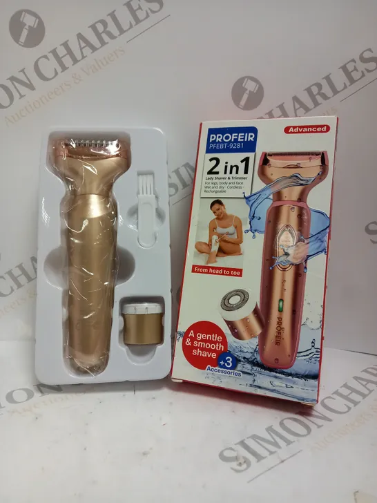 BOXED PROFEIR ADVANCED 2 IN 1 LADY SHAVER 