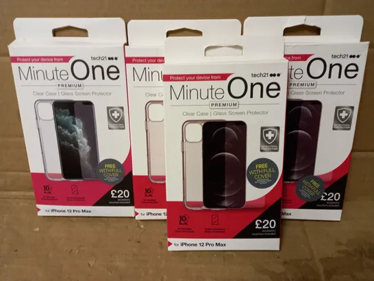 LOT OF 4 MINUTE ONE CLEAR CASES FOR IPHONE 12 PRO MAX