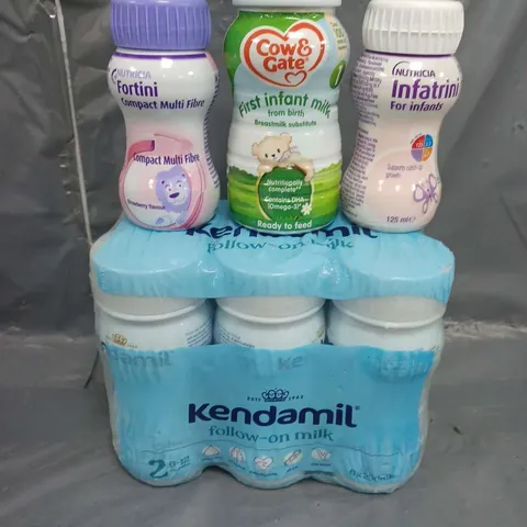 APPROXIMATELY 15 ASSORTED BABY FORMULA AND FOOD SUPPLEMENT DRINKS TO INCLUDE KENDAMIL AND COW & GATE