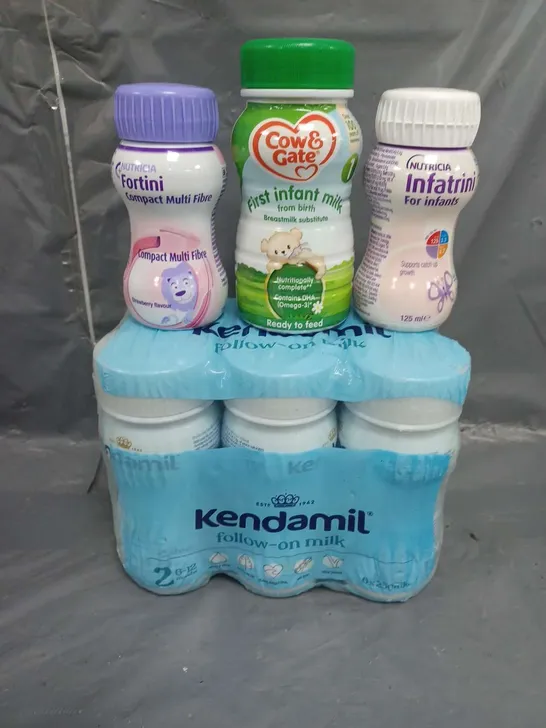 APPROXIMATELY 15 ASSORTED BABY FORMULA AND FOOD SUPPLEMENT DRINKS TO INCLUDE KENDAMIL AND COW & GATE