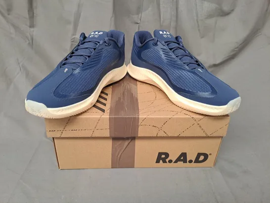 BOXED PAIR OF R.A.D ONE SHOES IN BLUE UK SIZE 8.5