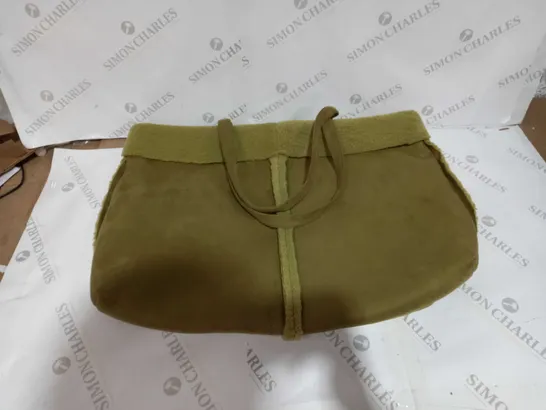 ONE SIZE LARGE GREEN/FLUFFY HAND BAG 