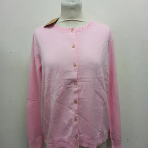 BODEN PINK CARDIGAN STYLE TOP IN PINK - SIZE MEDIUM