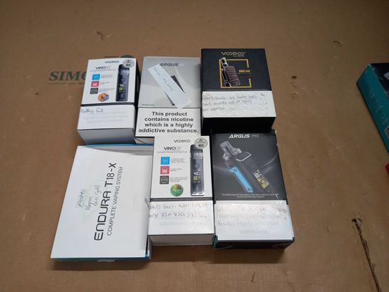 LOT OF APPROXIMATELY 30 ASSORTED VAPING ITEMS TO INCLUDE ARGUS PRO AND VOOPOO DRAG MINI