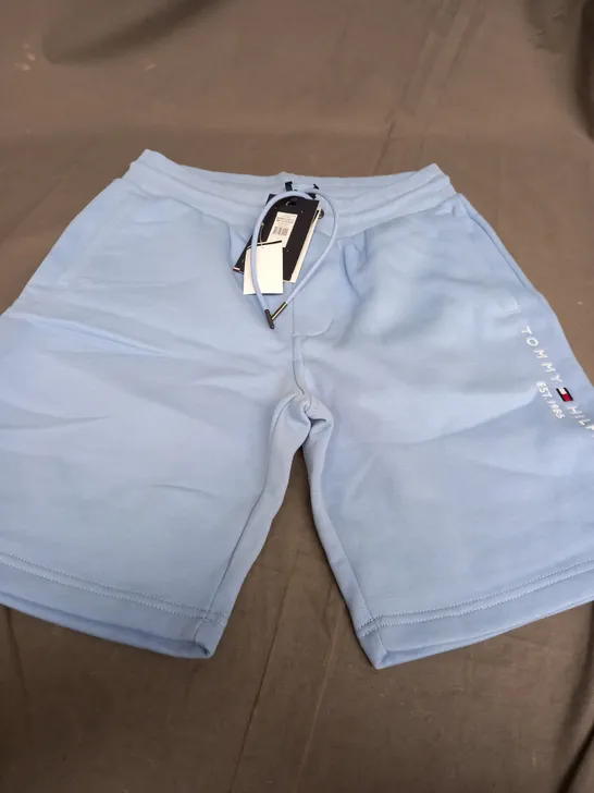 TOMMY HILFIGER LIGHT BLUE JOGGER SHORTS - SMALL