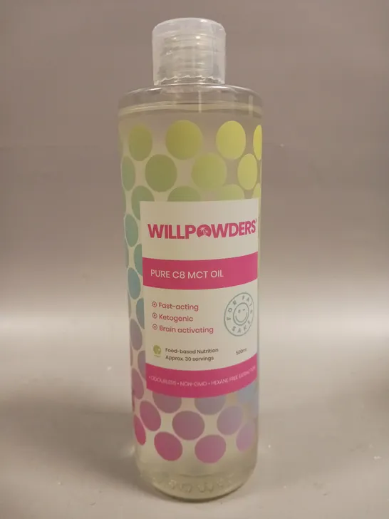 SEALED WILLPOWDERS PURE C8 MCT OIL - 500ML 