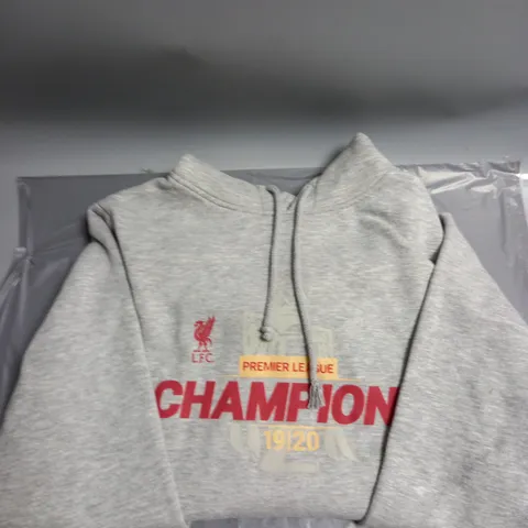 LFC HOODED PRINTED SWEATSHIRT IN GREY MARL SIZE M