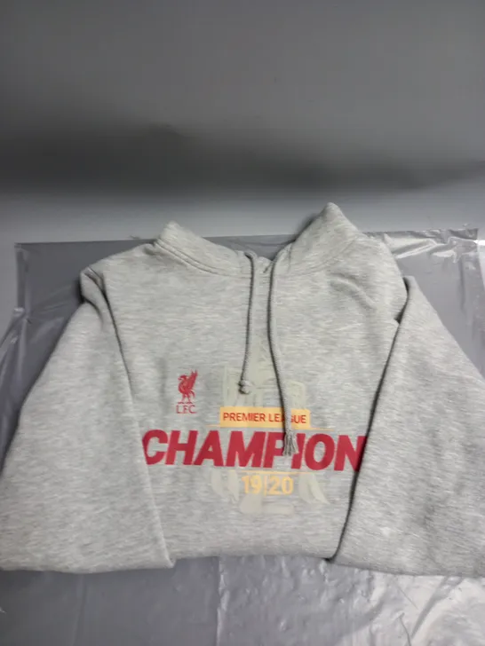 LFC HOODED PRINTED SWEATSHIRT IN GREY MARL SIZE M