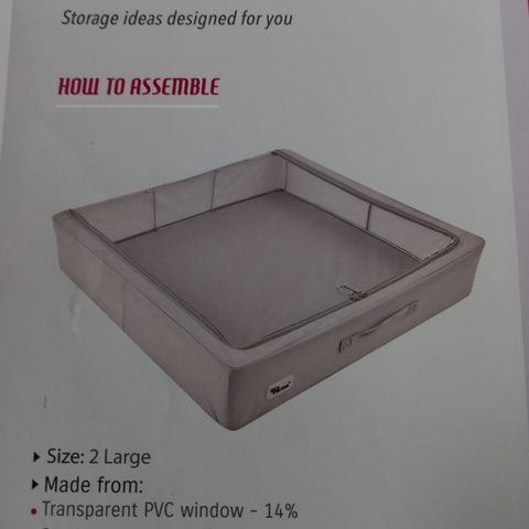 PERIEA SET OF 2 LARGE UNDERBED STORAGE BOXES