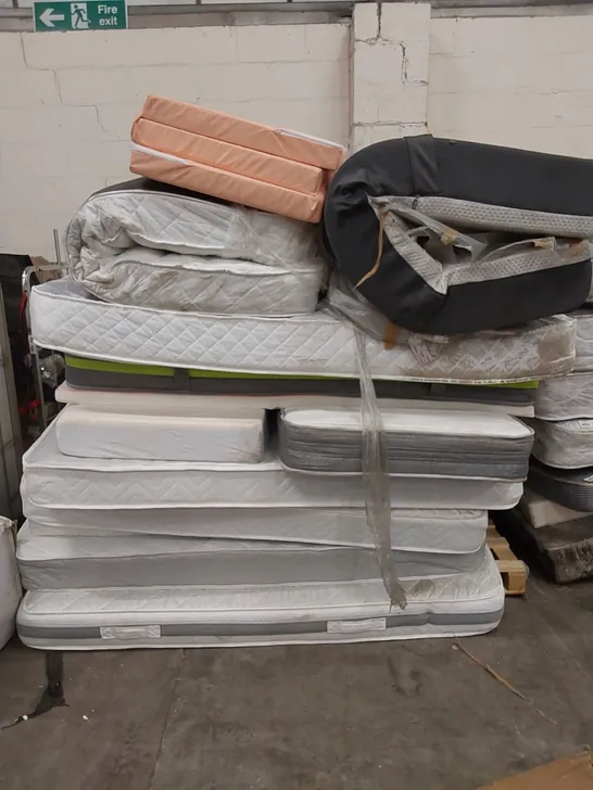 APPROX 11 X ASSORTED MATTRESSES. SIZES, BRANDS AND CONDITIONS VARY