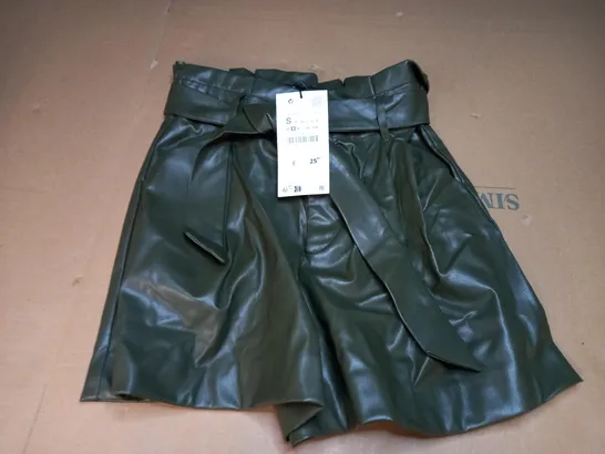 ZARA MINISKIRT IN DARK GREEN - XS