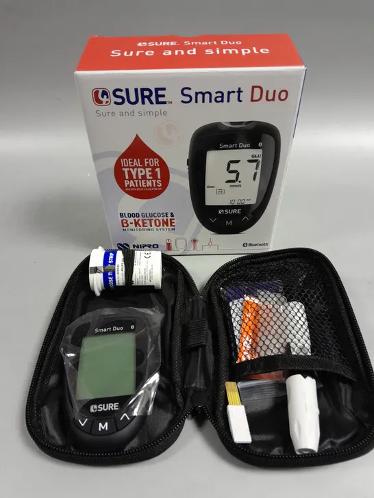 BOXED SURE SMART DUO BLOOKD GLUCOSE & B-KETONE MONITORING SYSTEM 