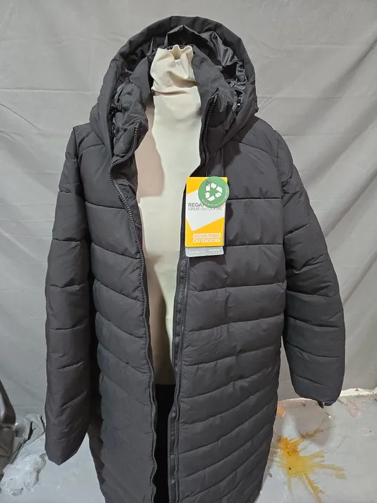 REGATTA LONG PADDED JACKET WITH HOOD- UK 16