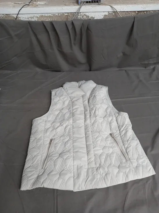 MARLA WYNNE QUILTED GILET IN GREY SIZE UK L 